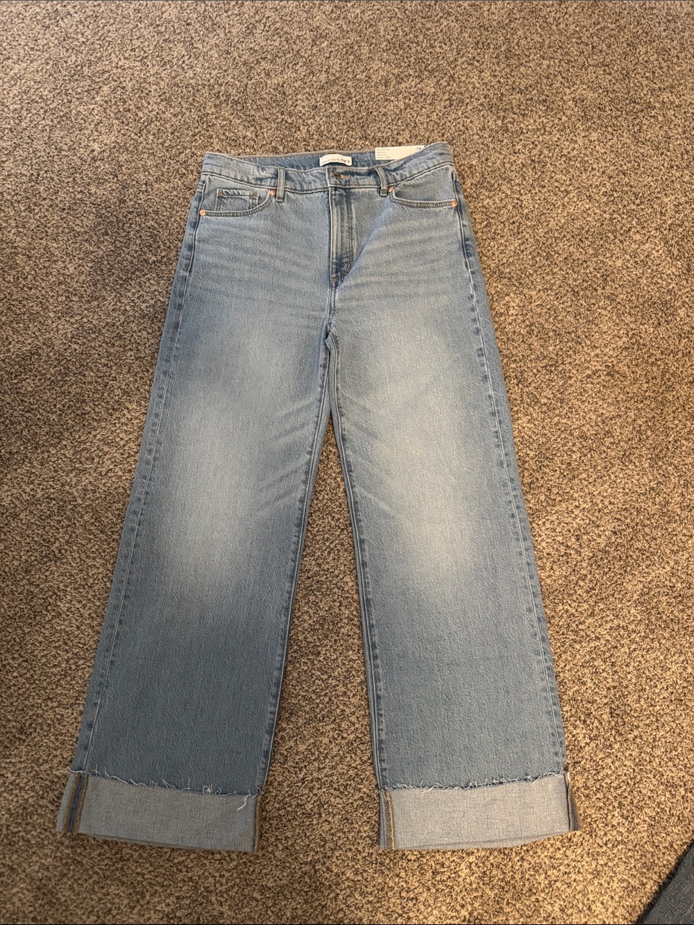 LOFT Light Wash Wide-Leg High-Rise Jeans